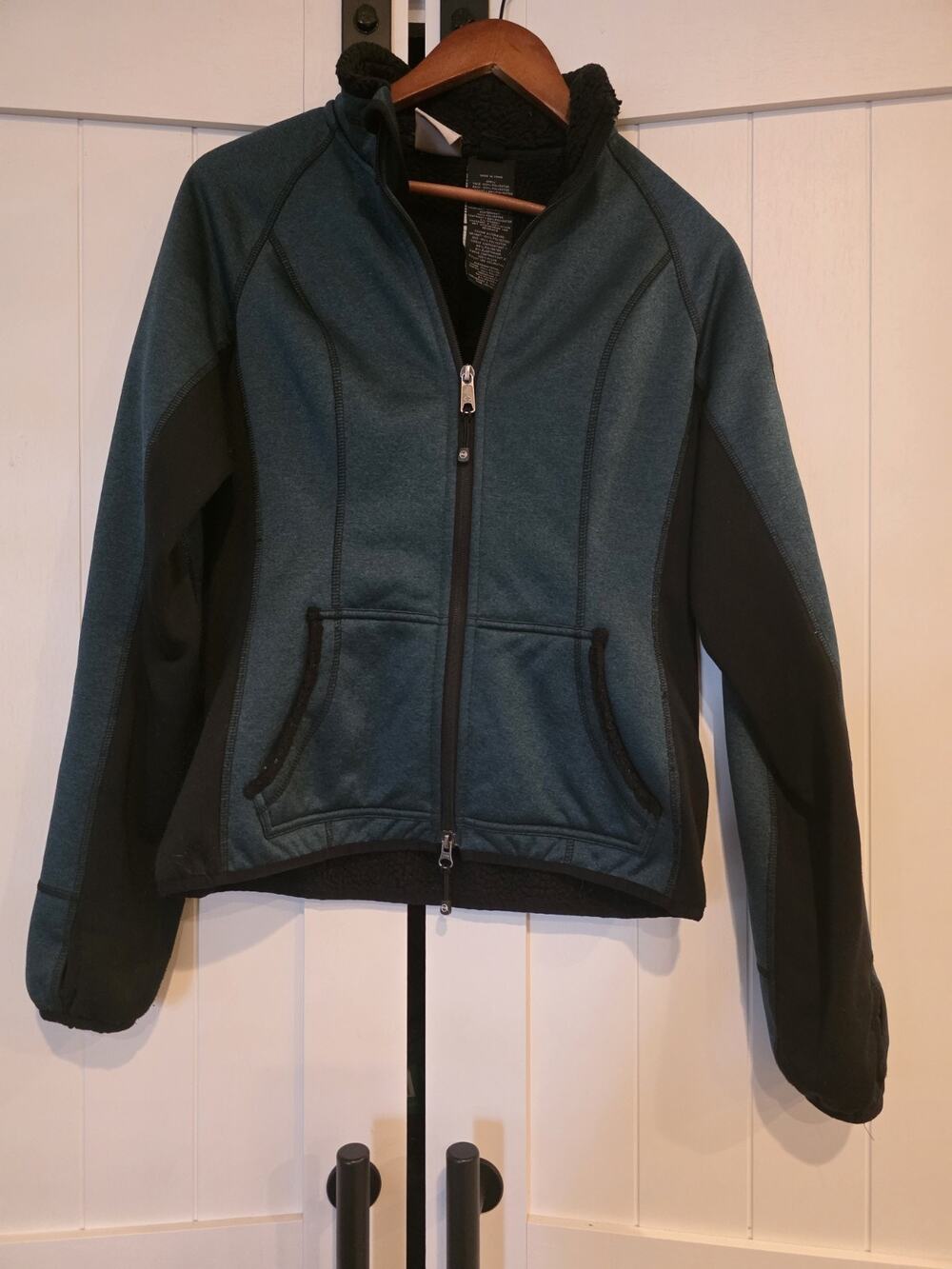 Harley Davidson Dark Teal Fleece Lined Soft Shell Full Zip Jacket Womens Small